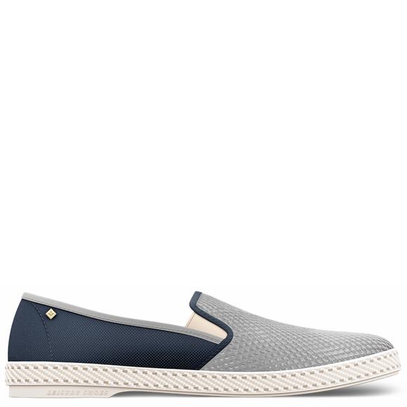 NEW RIVIERAS women's classic match maltese falcon slip on in grey - Picture 2 of 3